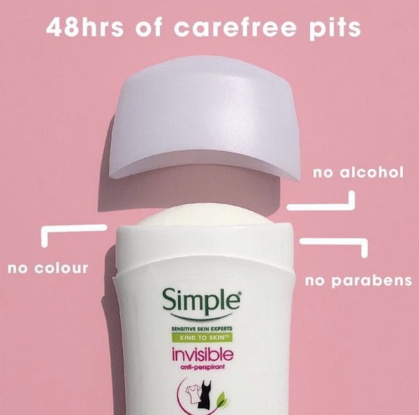 Simple Invisible Anti Perspirant Deodorant Stick, 40 Ml - Image 4