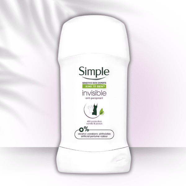 Simple Invisible Anti Perspirant Deodorant Stick, 40 Ml