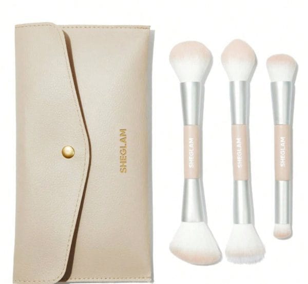 SHEGLAM Glam 101 Face Essentials Brush Set With Bag - Image 8