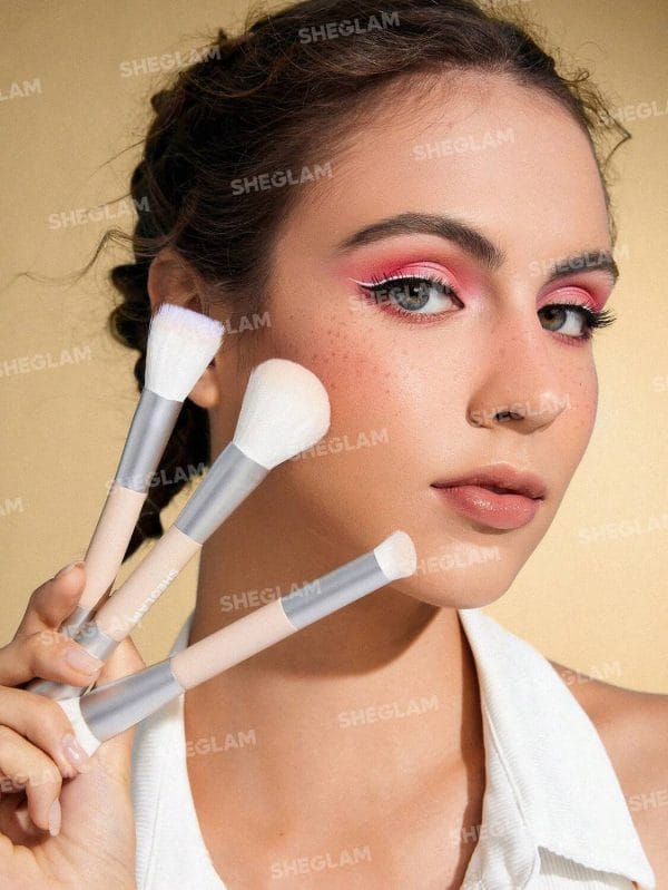 SHEGLAM Glam 101 Face Essentials Brush Set With Bag - Image 6