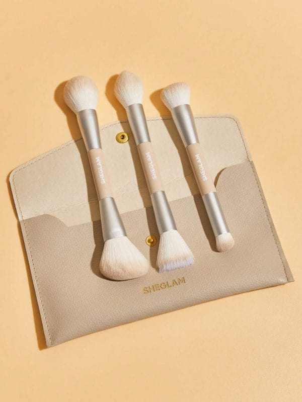 SHEGLAM Glam 101 Face Essentials Brush Set With Bag - Image 4