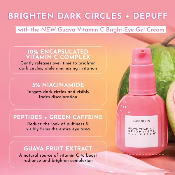 Glow Recipe Guava Vitamin C Bright-Eye Gel Cream 15 ml - Image 4
