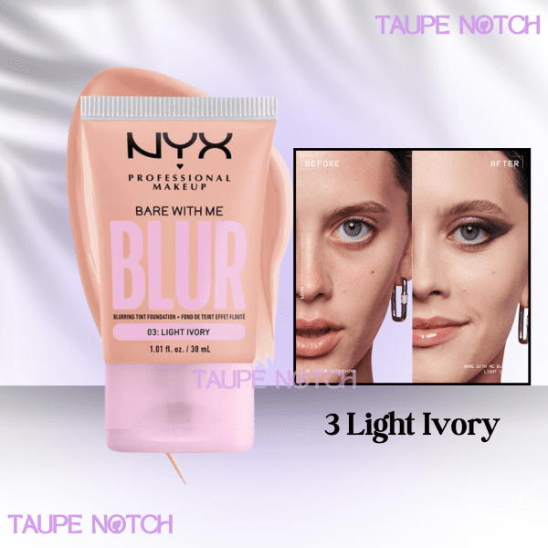 NYX BARE WITH ME BLUR SKIN TINT FOUNDATION 30 ML - Image 3