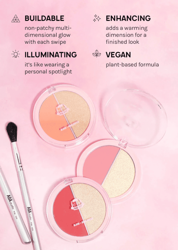 AOA HELLO GLOW DUO BLUSH + HIGHLIGHTER - Image 6