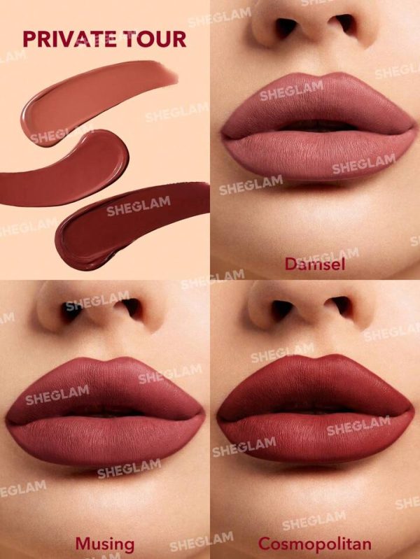 SHEGLAM Matte Allure Mini Liquid Lipstick Set-Private Tour - Image 4