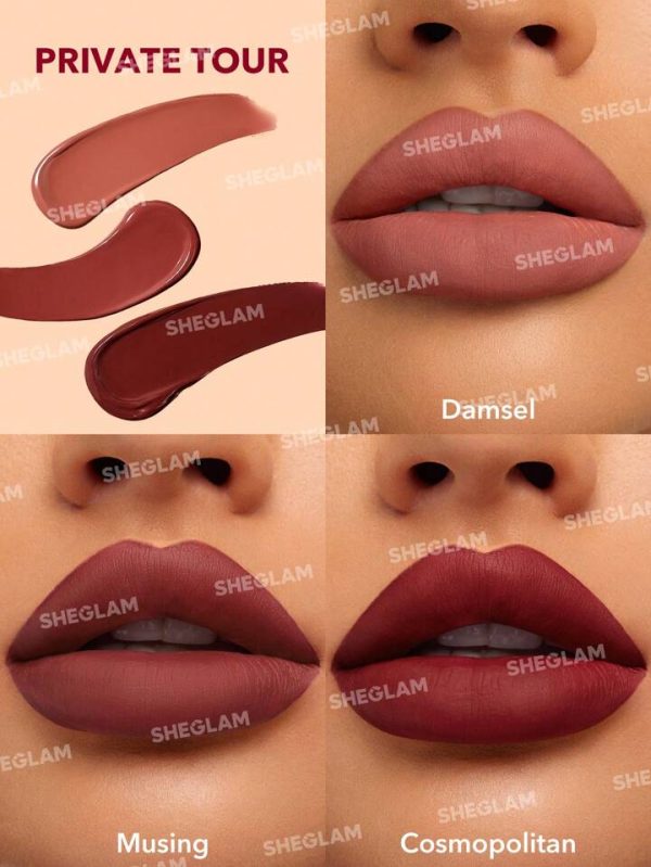 SHEGLAM Matte Allure Mini Liquid Lipstick Set-Private Tour - Image 3