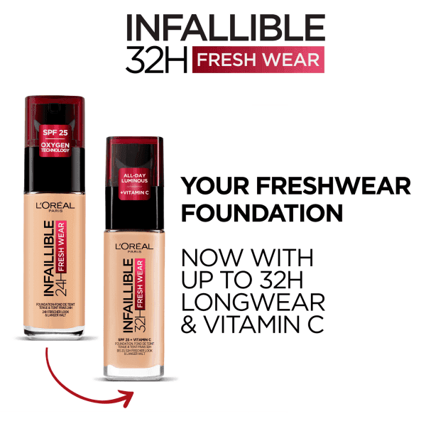 LOREAL INFALLIBLE 32 HOUR FRESH WEAR FOUNDATION 30 ML - Image 2
