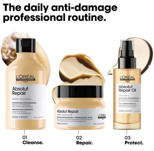 Loreal Professionnel Absolut Repair Shampoo 300ml - Image 7
