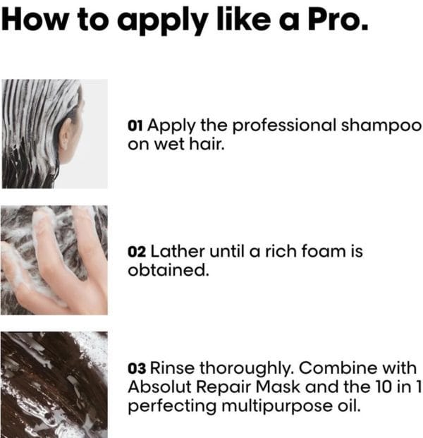 Loreal Professionnel Absolut Repair Shampoo 300ml - Image 5