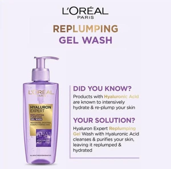 Loreal Hyaluron Expert Gel Wash 200ml - Image 6