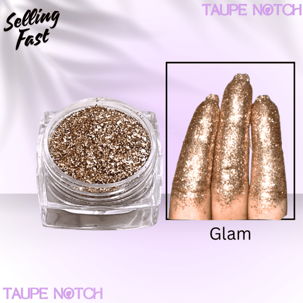Taupe Notch Starry Glitter - Glam