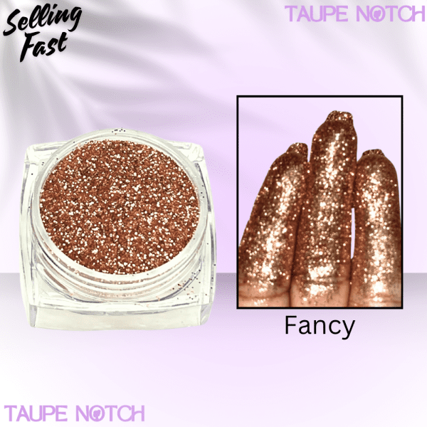 Taupe Notch Starry Glitter -Fancy