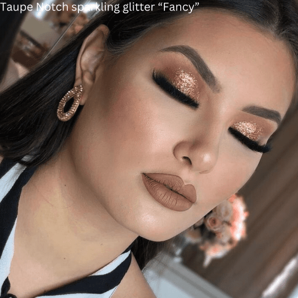 Taupe Notch Starry Glitter -Fancy - Image 3