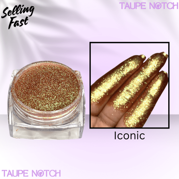 Taupe Notch Starry Glitter -Iconic