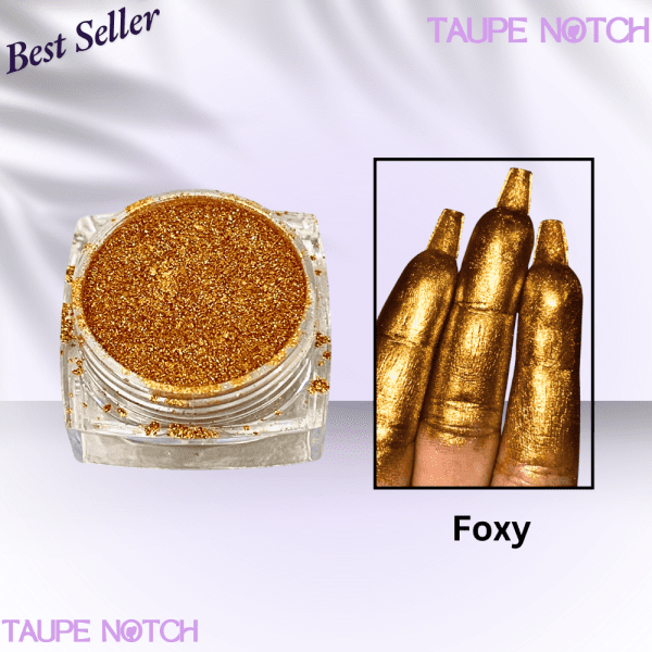 Taupe Notch Starry Glitter -Foxy