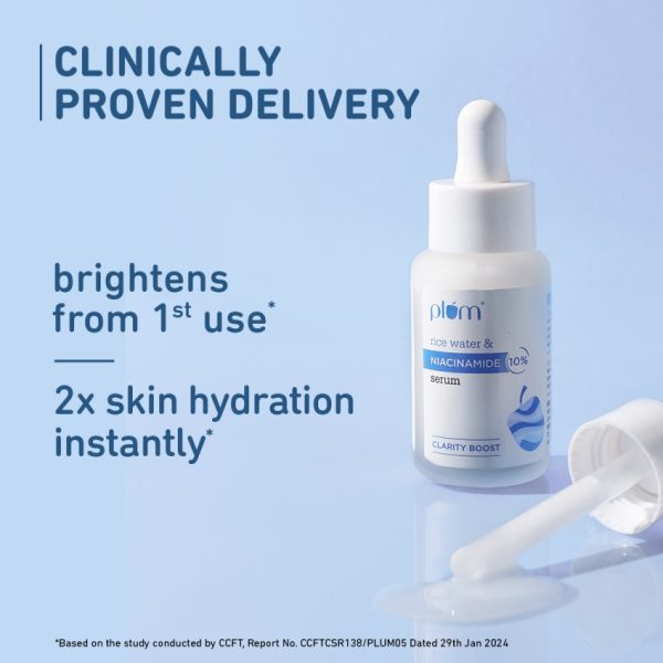 Plum 10% Niacinamide Face Serum with Rice Water - 30 ml - Image 3