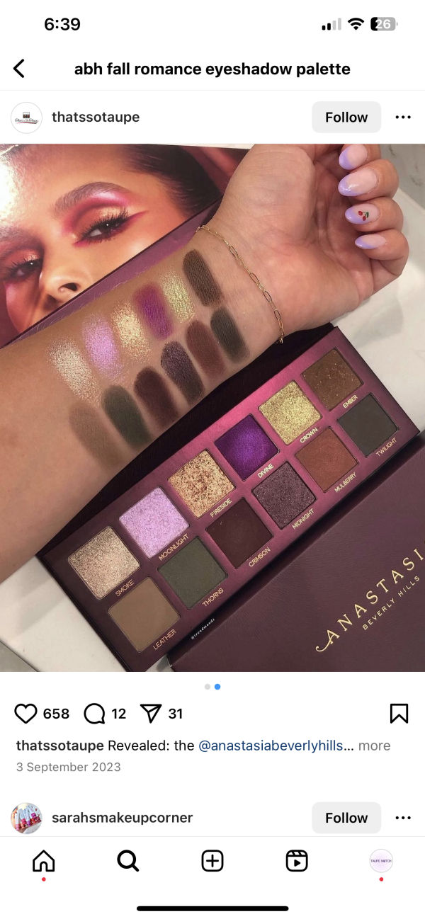 ANASTASIA BEVERLY HILLS FALL ROMANCE EYE SHADOW PALETTE - Image 4